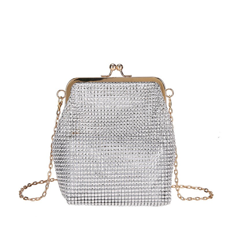 Faux Diamanten Kleine Party Taschen Haspe Strass Schulter Taschen Kette Abend Hochzeit Kupplungen Crossbody Verbund Taschen Splitter