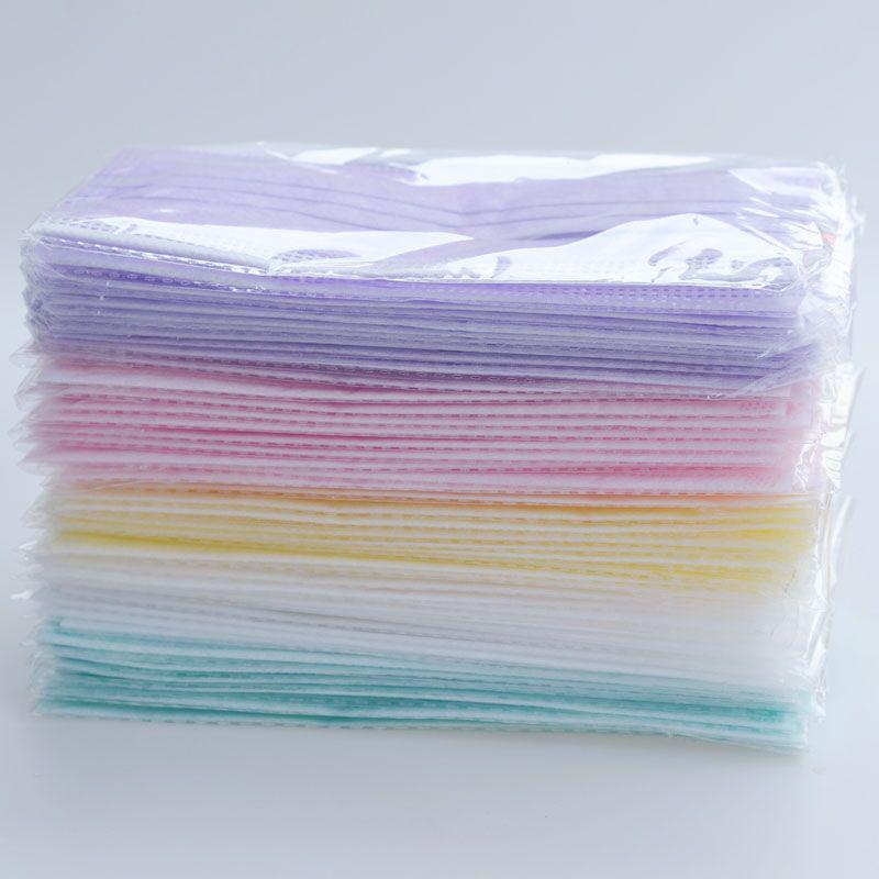 10/50/100 pièces masque facial emballage indépendant masque facial jetable masque de 3 couches Non-tissé fondu masque soufflé masque de couleur adulte
