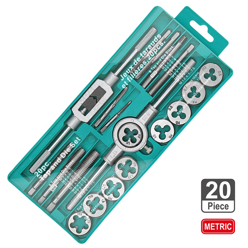 Hand Tools 20pcs Tap And Die Set Metric Thread Tap... – Vicedeal