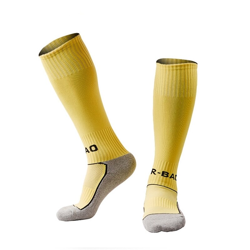 10 kolorów dla dzieci chłopiec Sport Baseball piłka nożna piłka nożna zwykły długie skarpetki na kolanówki hokej chłopcy piłka nożna skarpety: Yellow / 3-7 Years old