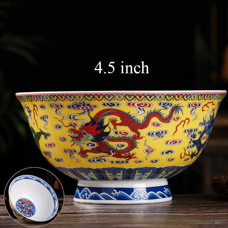 4.5 Inch Jingdezhen Keramische Kleine Rijstkom Chinese Bone China Ramen Mixing Bowls Servies Thuis Keuken Servies Voedsel Houder: D