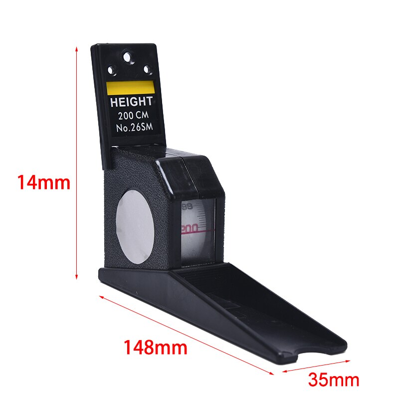 1PC Portable Height Meter 2m For Body Growth Altimeter Wall Mounted Tool Retractable Durable Tape Measure Home Black/White
