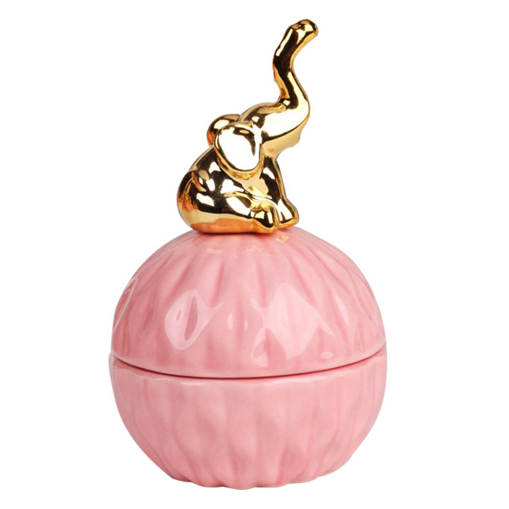 Hand Birthday Ceramic Candy Box Stylish Storage Bottle Pretty Storage Box: Elephant