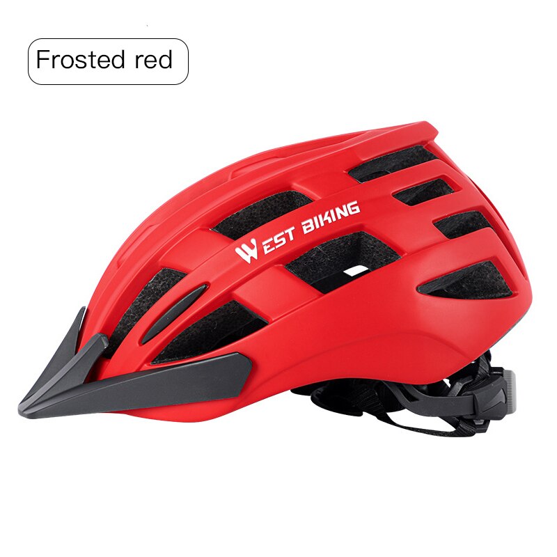 WEST BIKING-casco de ciclismo portátil EPS moldeado integralmente, Protección deportiva, ultraligero, accesorios para bicicleta: B red