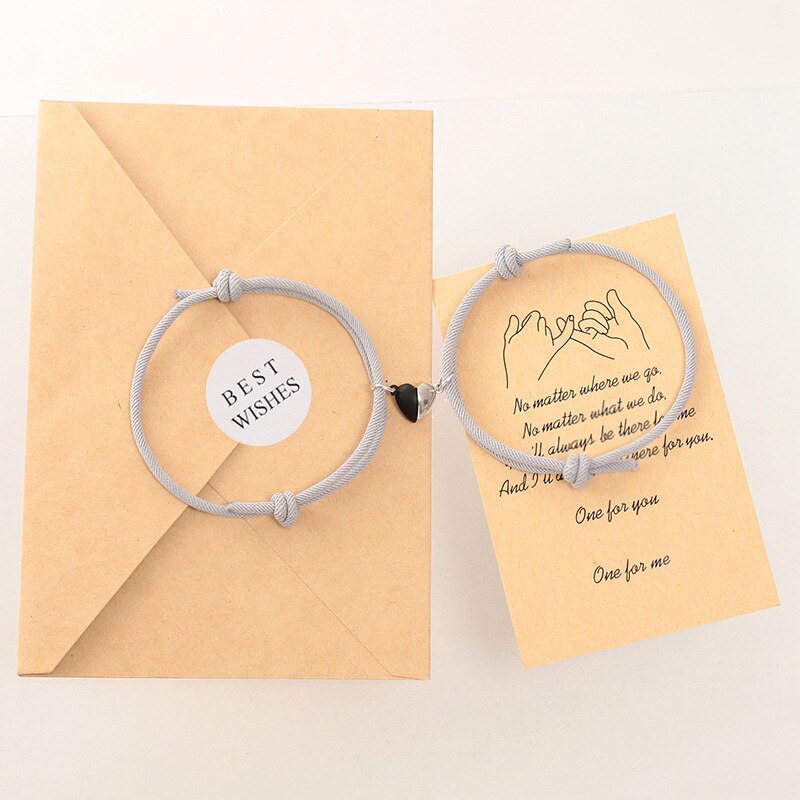 SL102 modisch Schwarz und Weiß Liebe Magnet Mailand Seil Paar Armbänder EIN Paar Freundinnen Armbinde Schmuck