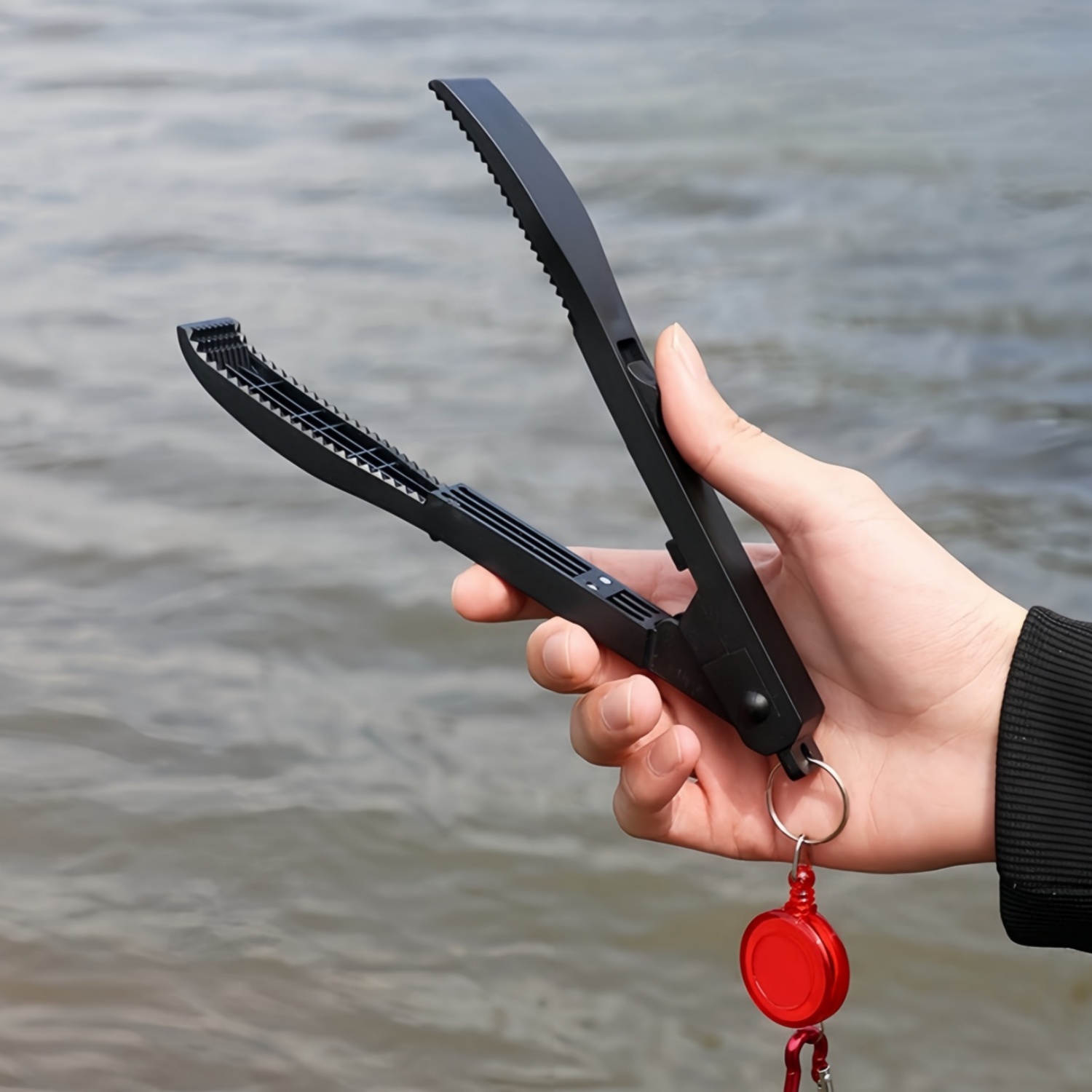 1 Set Fishing Body Tongs Gripper With Plastic Holder Switch Lock Catch Fishing Gear