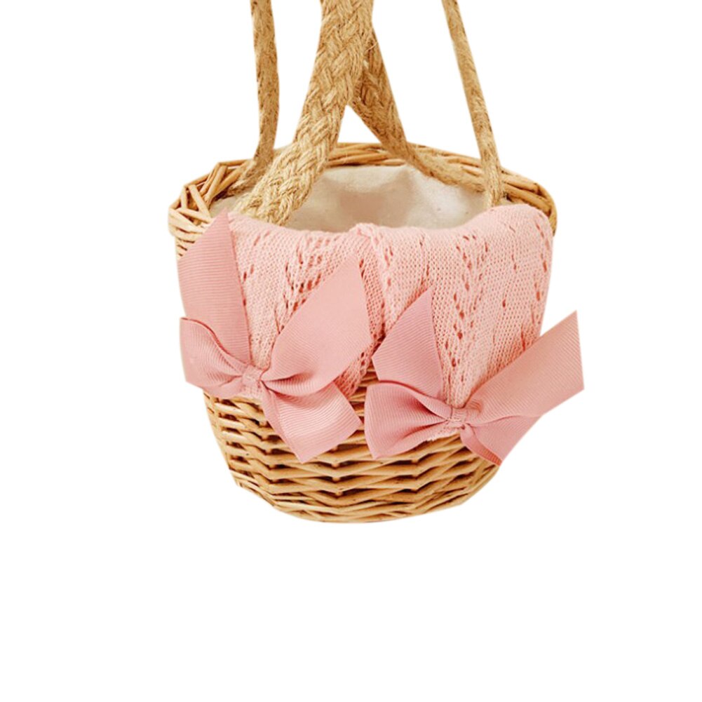Ademende meisjes mesh kousen herfst kinderen zoete stijl effen kleur strik decoratie holle sokken tot halverwege de kuit: Roze / 3-5 jaar 14-16cm
