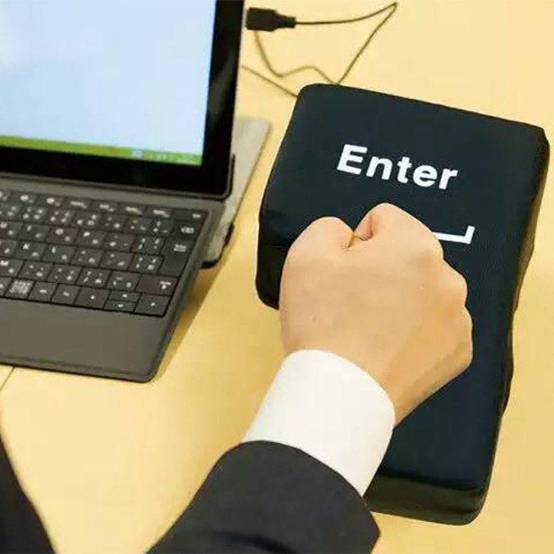 Stor enter knap super stor retur knap computer usb enter nøgle voksen udluftning artefakt lur pude dekompression