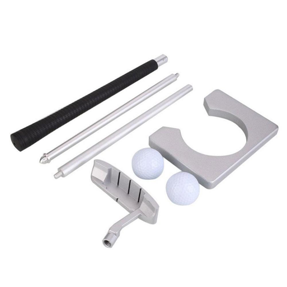 Portable Golf Putter Putting Trainer Set Indoor Training Equipment Golfs Ball Holder Training Aids Tool With Carry Case