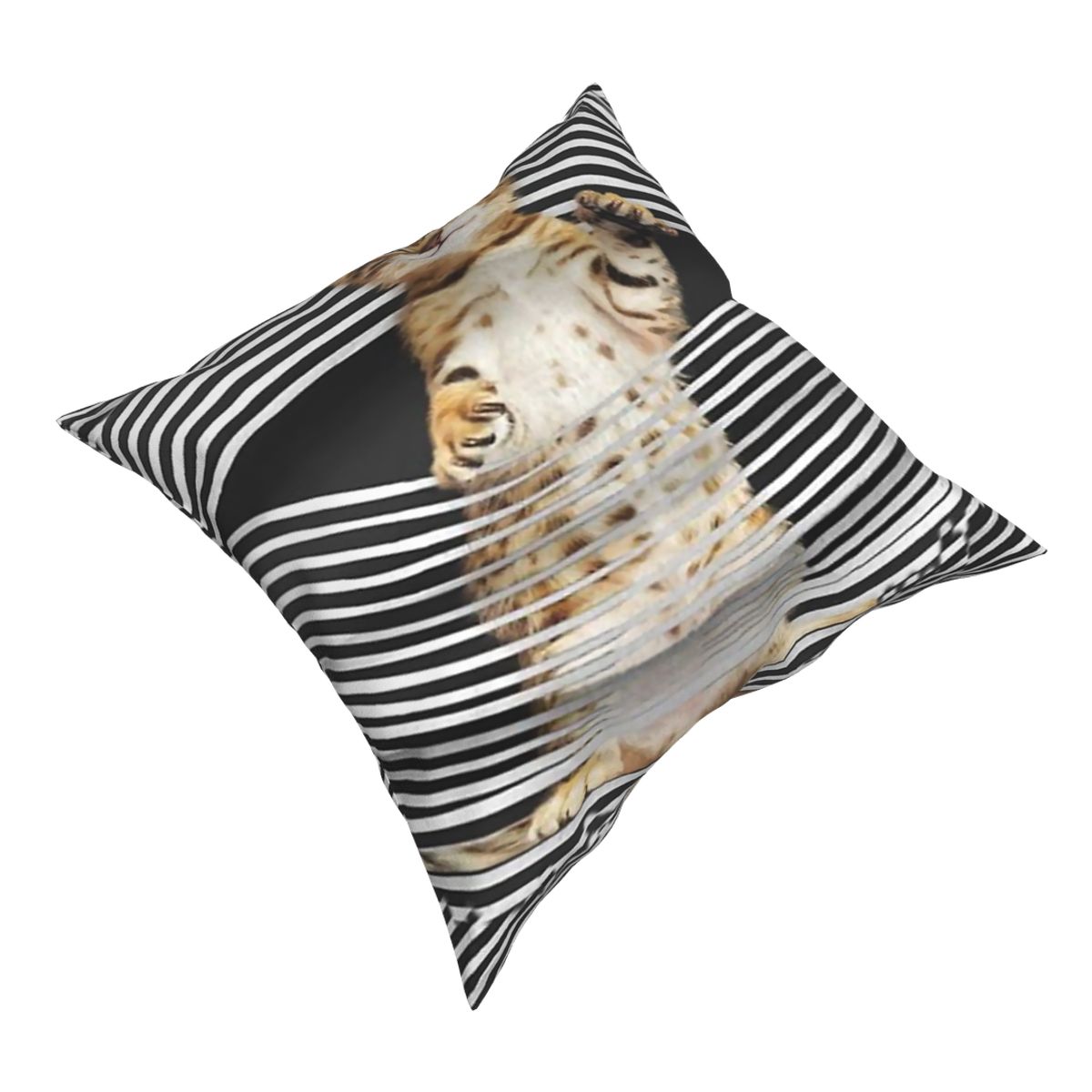 Leuke Kat Kitty Kussen Woondecoratie Kussenhoes Sierkussen Voor Thuis Polyester Dubbelzijdig Printen Casual