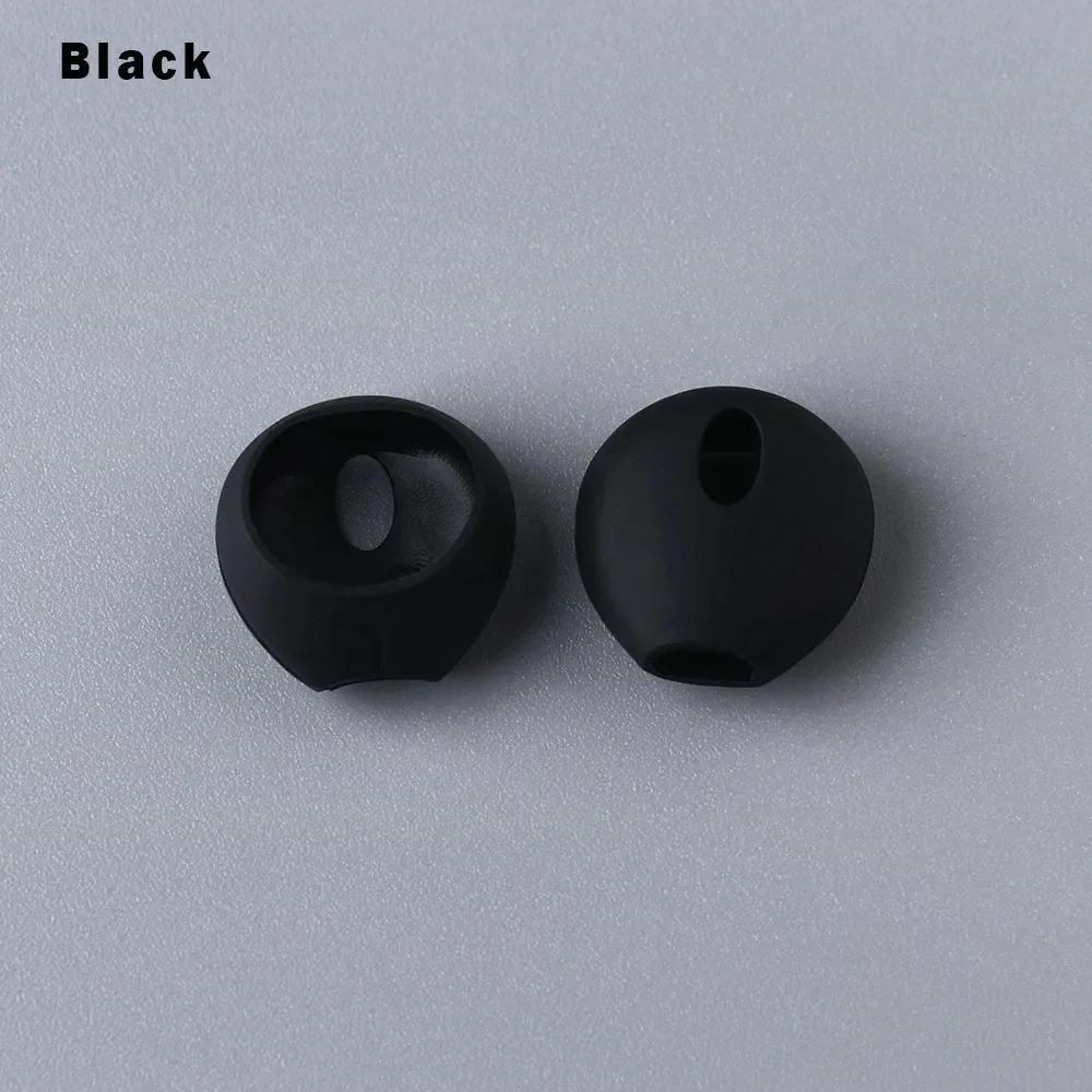 Universal airpods øretelefondeksel silikon antiskli gummi myk ørepropper ørepropper for iphone øreputer ørepropper: Svart