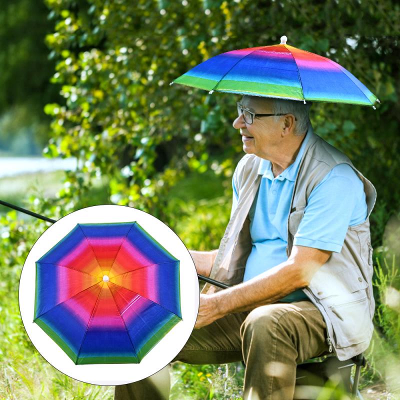 Umbrella Hat Foldable Sun UV Protection Fishing Camping Headwear Caps Golf Hats For Adults And Children Sunscreen Shade Umbrella