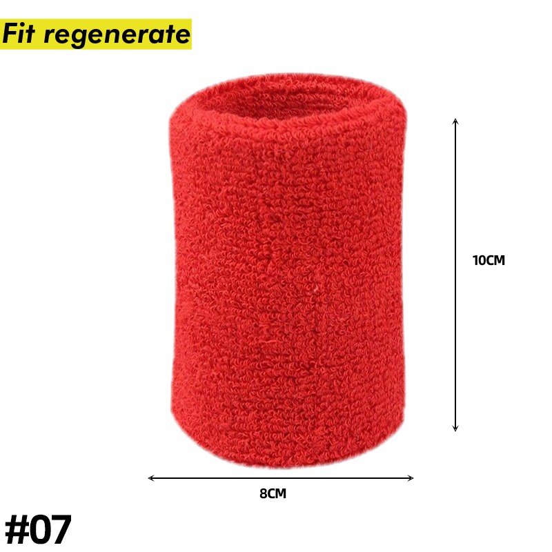 1 Uds muñequeras algodón deportivo banda de tenis soporte de muñeca muñequera muñequeras protecciones para voleibol baloncesto Fitness gimnasio: 10cm red