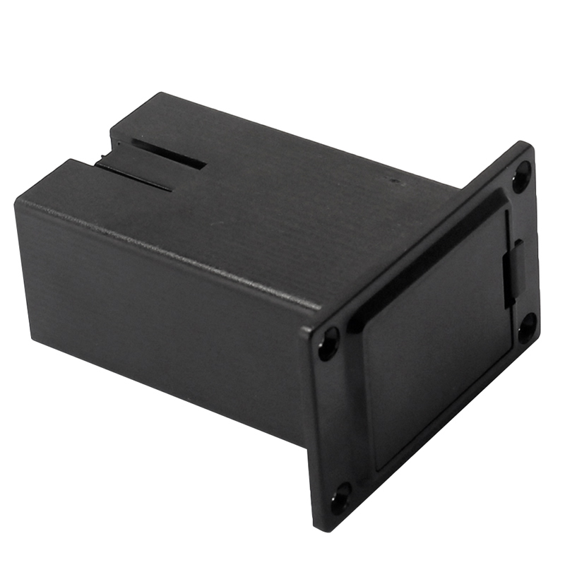 1pc 9V Battery Black Holder Case Box Compartment Cover Guitar Bass Pickup T84D
