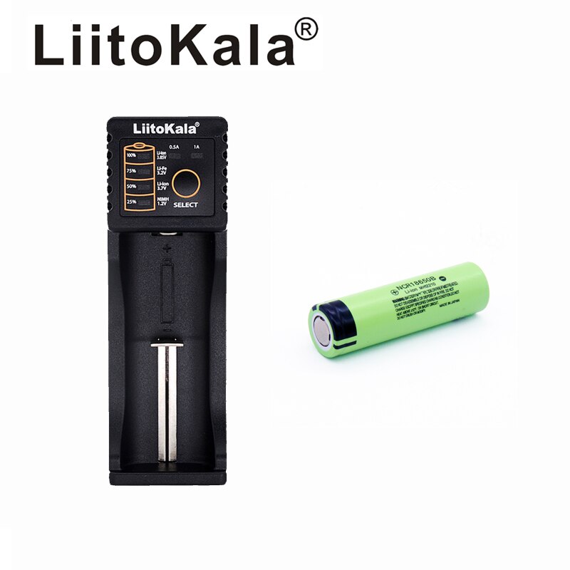 original for 18650 3400mAh 3400 battery NCR18650B 3.7V Rechargeable batteries+Lii-100B 18650 charger