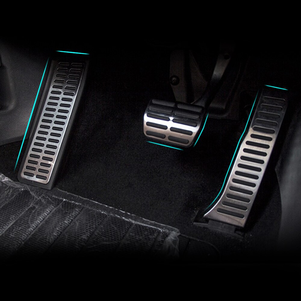Car Footrest Gas Clutch Brake Pedal Cover Kit For VW Jetta Golf Scirocco Rabbit EOS Tiguan For Skoda Octavia For Seat Altea AT