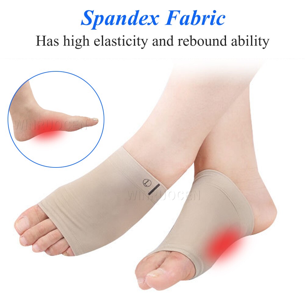 WINRUOCEN Arch Support Orthopedic Silicone Gel Arches Flatfoot Plantar Fasciitis Pain Comfortable Shoes pad insole Spur Unisex