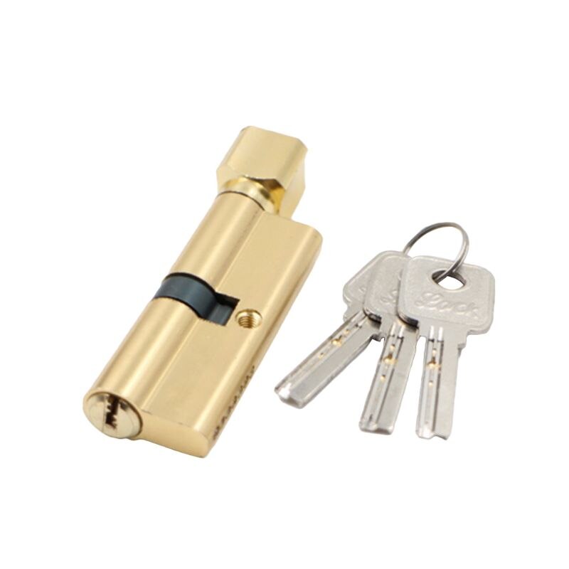 1 sæt dørcylinderlås anti-tyveriindgang metal dørlås med 3 nøgler til hjemmet: Gd