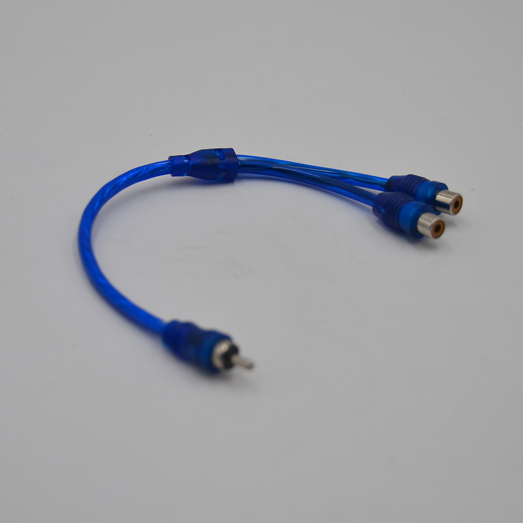 1 Male naar 2 Vrouwelijke Splitter Kabel RCA Audio Kabel Y Shape Adapter Car Audio Lijn Connector