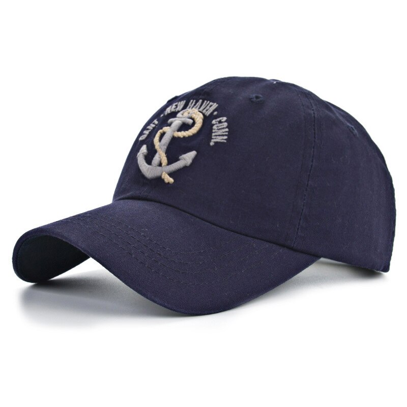 Gorra de béisbol con bordado de ancla pequeña para hombre, gorro de algodón de , para exteriores, sombrilla