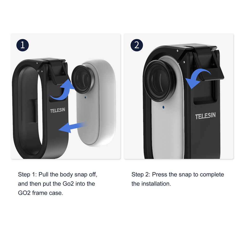 Per Insta360 Go 2 supporto per telaio protettivo adattatore 1/4 angolo regolabile staffa a sgancio rapido accessori per fotocamera Insta 360 GO2