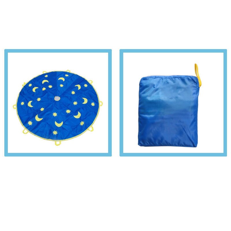 De parachute trampoline met handvat parachute voor kinderen opvouwbaar polyester doek