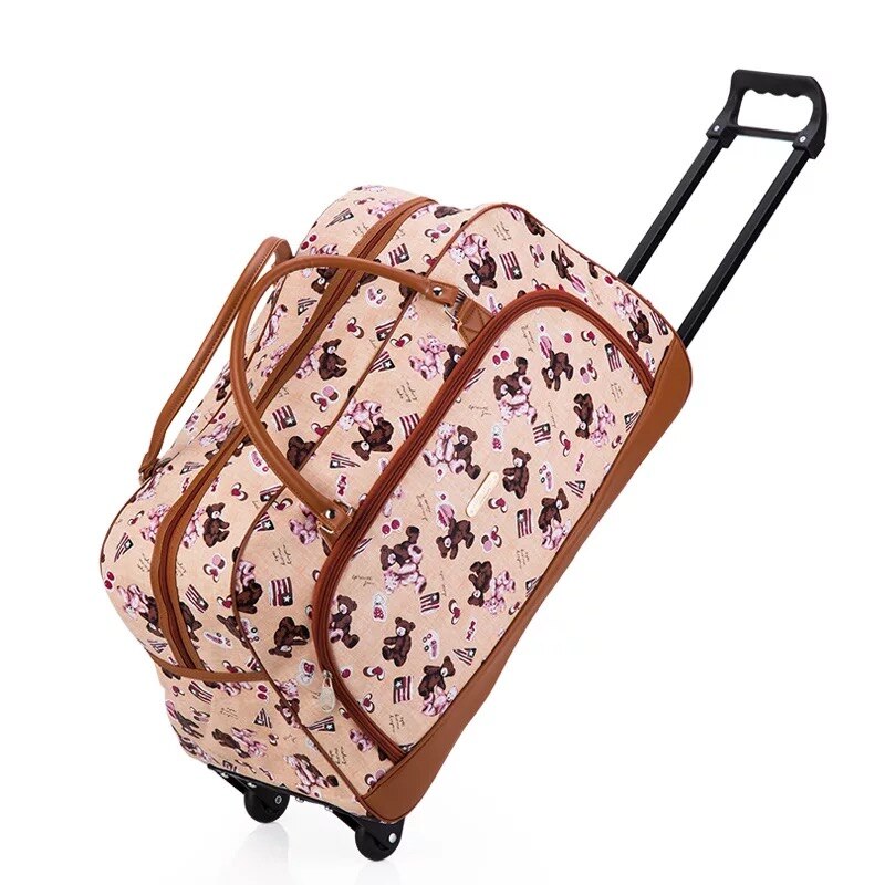 24 '' rejsetaske trolley kuffert på hjul håndbagage rullende bagage kvinder hånd stor bagage taske præcise trolley tasker: 01