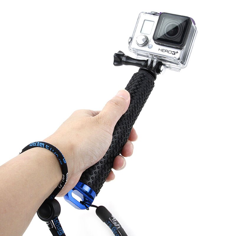 OOTDTY 1 Set Polo extensible Mini Selfie palo impermeable Monopod azul para GoPro héroe 4/3/3 +/3