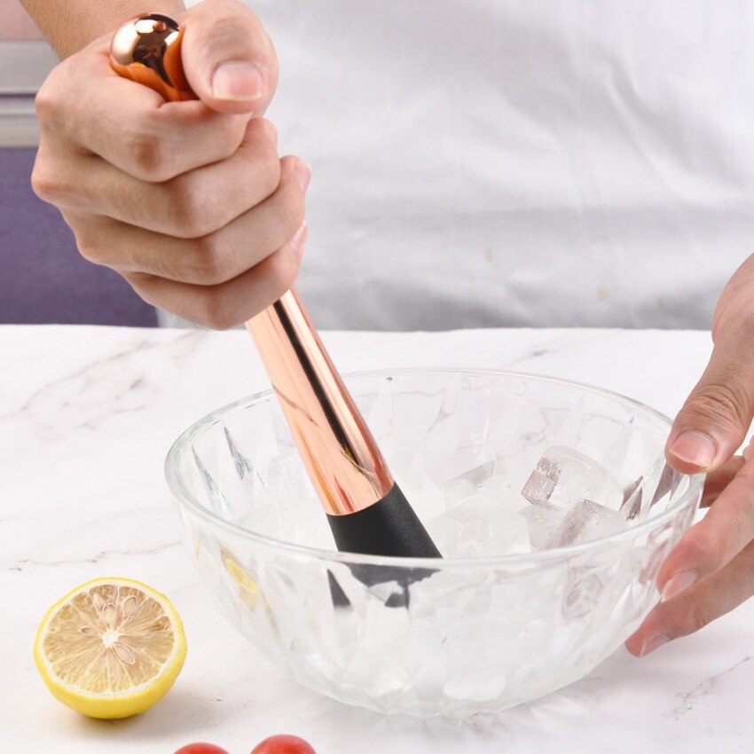 Stainless Steel Crushed Ice Hammer Popsicle Sticks Cocktail Swizzle Stick Multifunction Fruit Muddle Pestle bar accessories