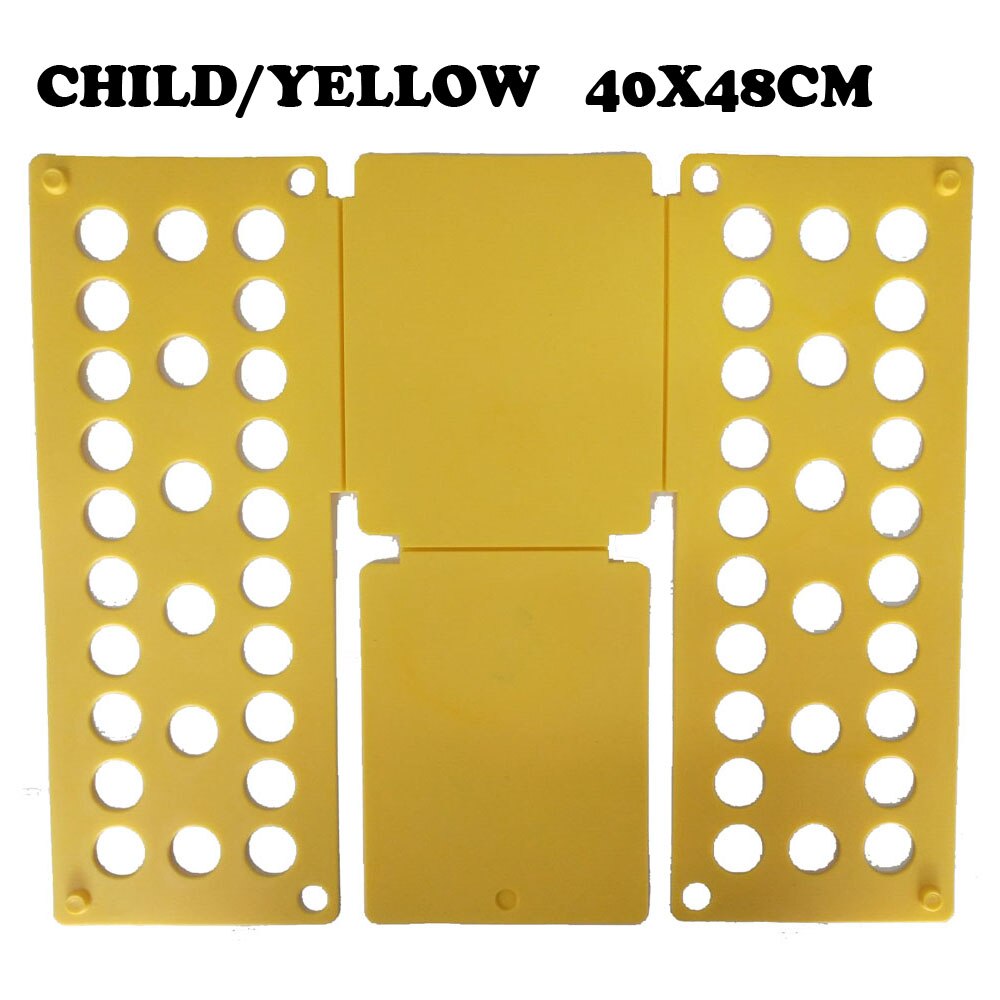Adult Kids Magic Clothes Folding Board Save Time Quick Clothes Pins T Shirts Jumper Organizer Gadgets for Home Clothes Organizer: CHILD-YELLOW