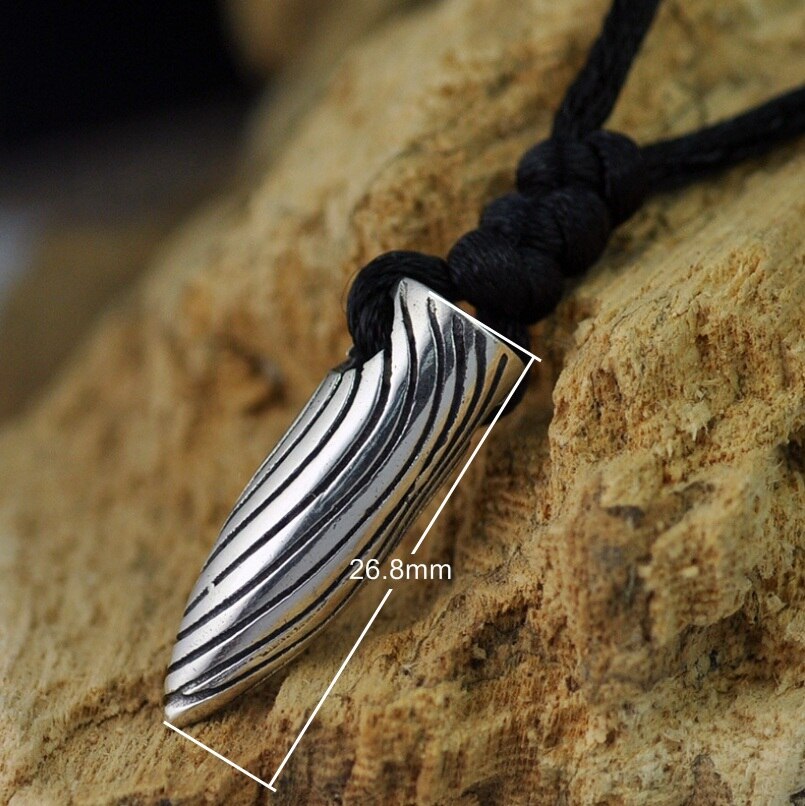 Colgante de bala de plata de ley 925 Original para hombre, joyería de de plata sólida Vintage para hombre (HY)
