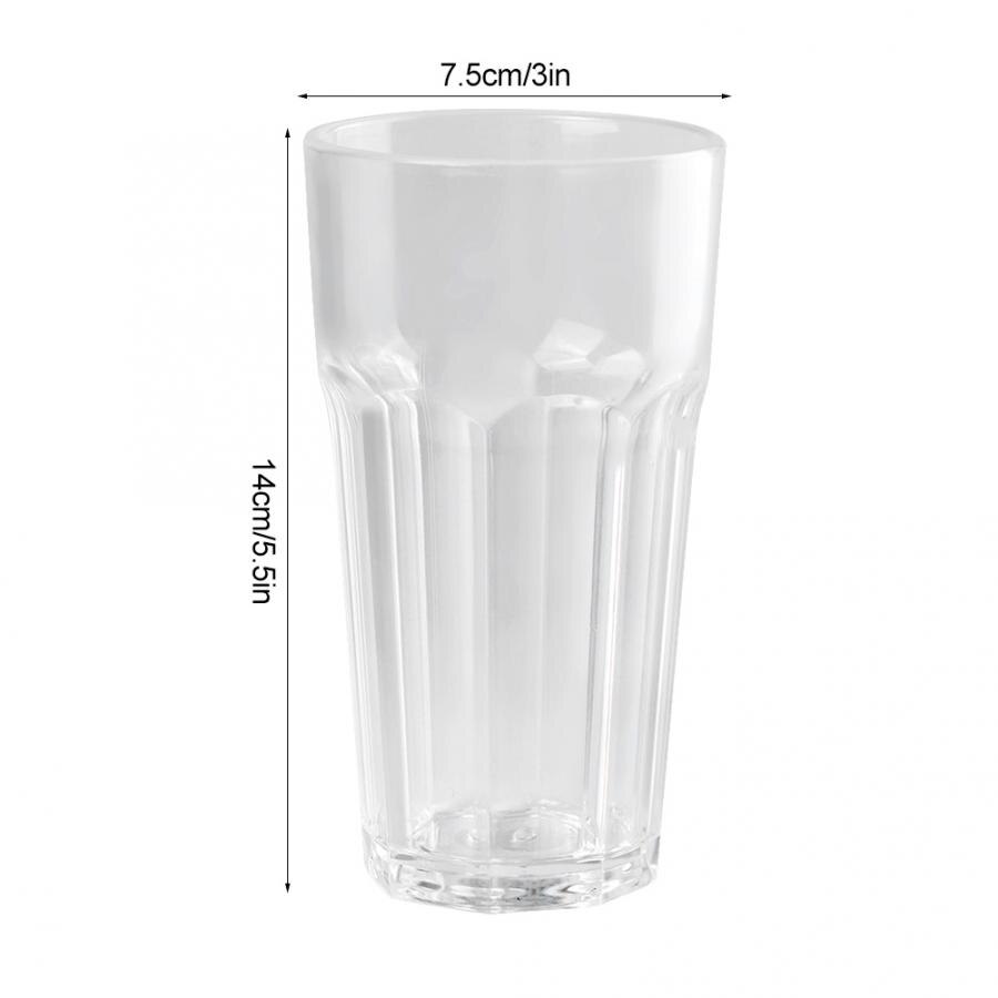 350ml Household Acrylic Octagonal Cup Bar Wine Glasses Beer Wine Whisky Cups Glass Cup Safe Convenient Wine Beer