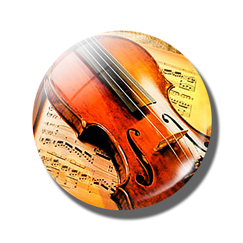 Glas Kühlschrank Magnete Flöte und Musik Magnete Violine Saxophon Gitarre Musik noten Magnetische Aufkleber für Kühlschrank Musik: Pflaume
