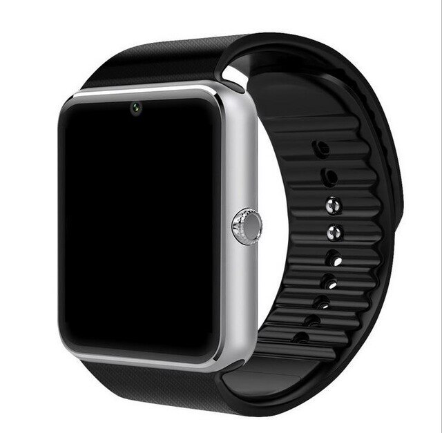 Homme montre montre intelligente GT08 horloge synchronisation notifiant soutien Sim TF carte Bluetooth connectivité Android téléphone montre intelligente hommes alliage: Argent