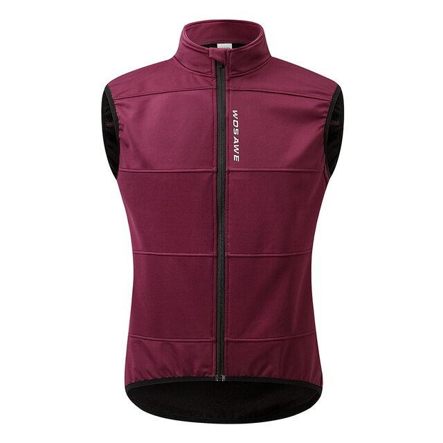 WOSAWE gilet da ciclismo invernale in mucchio termico da uomo nuovo giacca senza maniche antivento strada MTB bicicletta frangivento gilet caldo riflettente uomo: BO282-R / XXXL