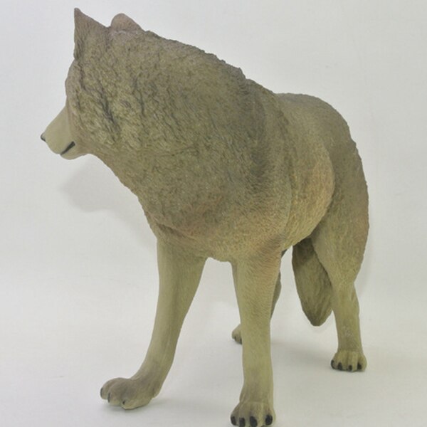 Big White Wolf Toy Forest Wild Animal Model Home Decoration Children Education