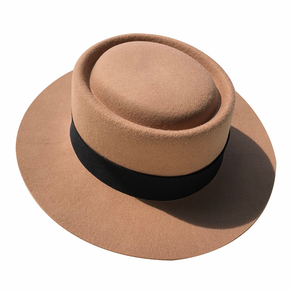 Fedora hatte til mænd kvinder 100%  australske uldfilt bred kant hat læder bælte knusbar pakke