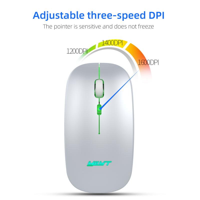 G852 Bluetooth 5.0 + 2.4Ghz Wireless Dual Mode 2 In 1 Cordless Mouse 1600 DPI Ultra-thin Ergonomic Portable Optical Mice