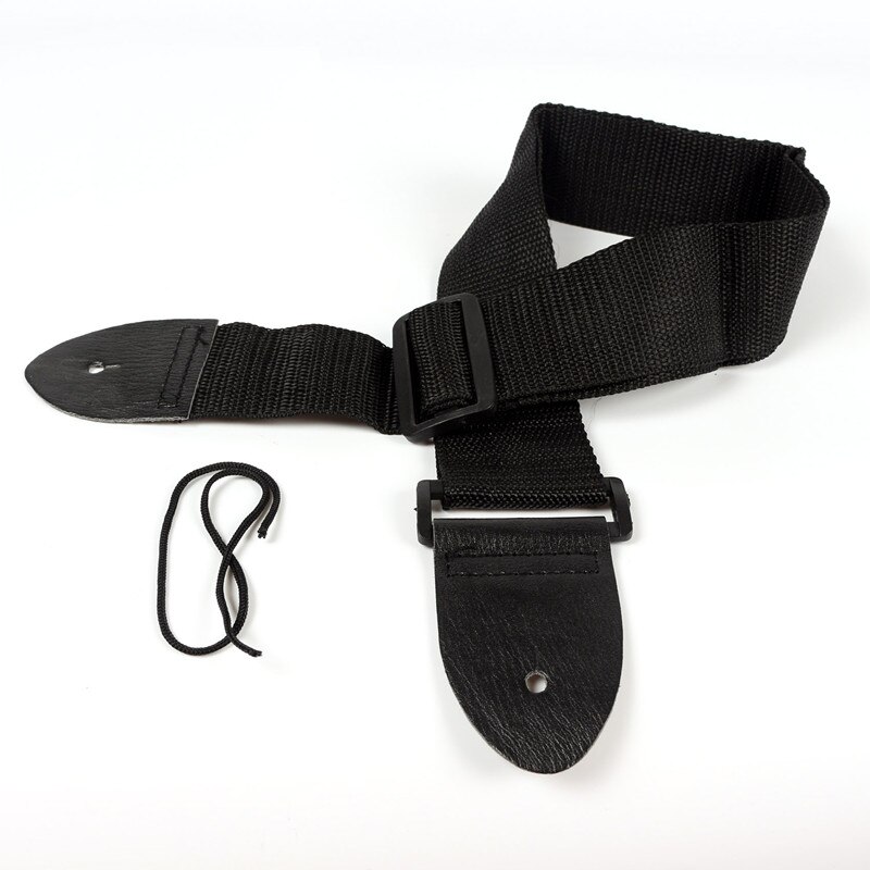 68cm-124cm universele gitaarriemen, verstelbare nylon gitaarriemen met pu-leren uiteinden voor folk houten klassieke gitaren: Default Title