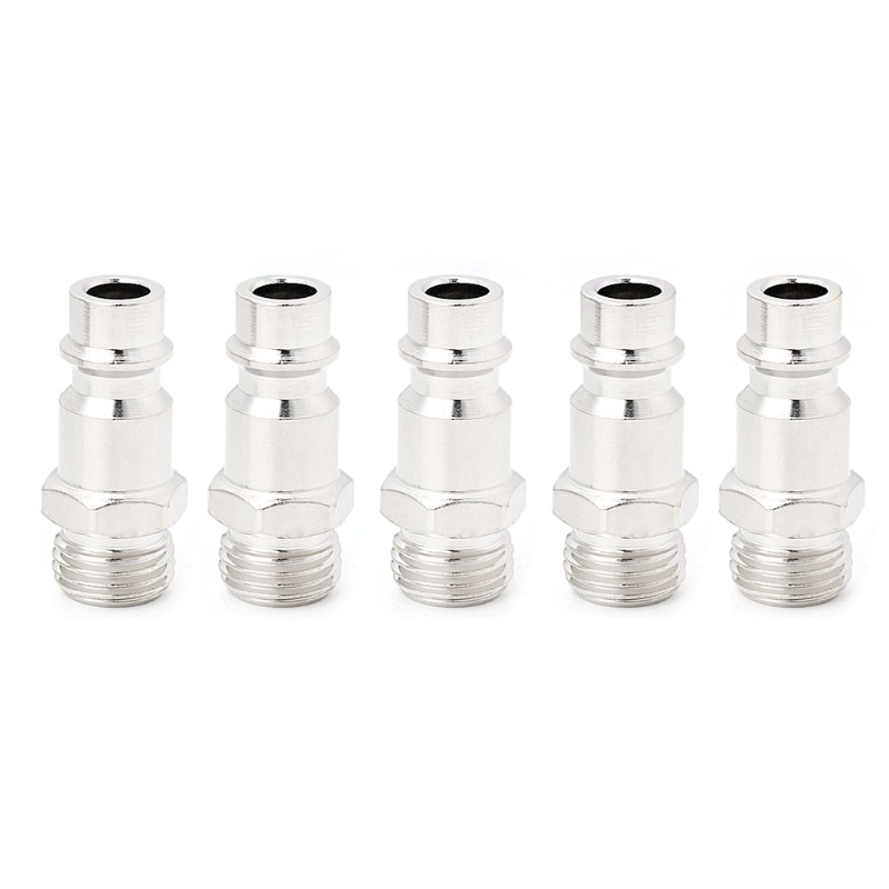 5 Pcs Euro G1/4 Male Thread Air Line Hose Fitting Connector Quick Release Tools