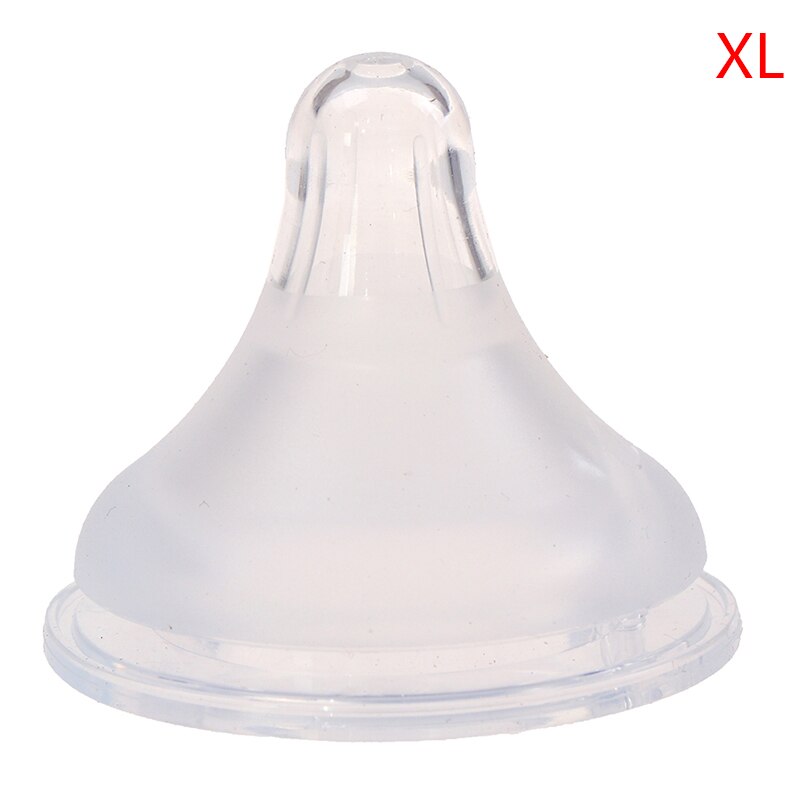 1 stk. silikone, blød sikkerhedsvæske, sutter, brystvorte, naturligt, fleksibelt erstatningstilbehør til mælkeflaske med bred mund: Xl