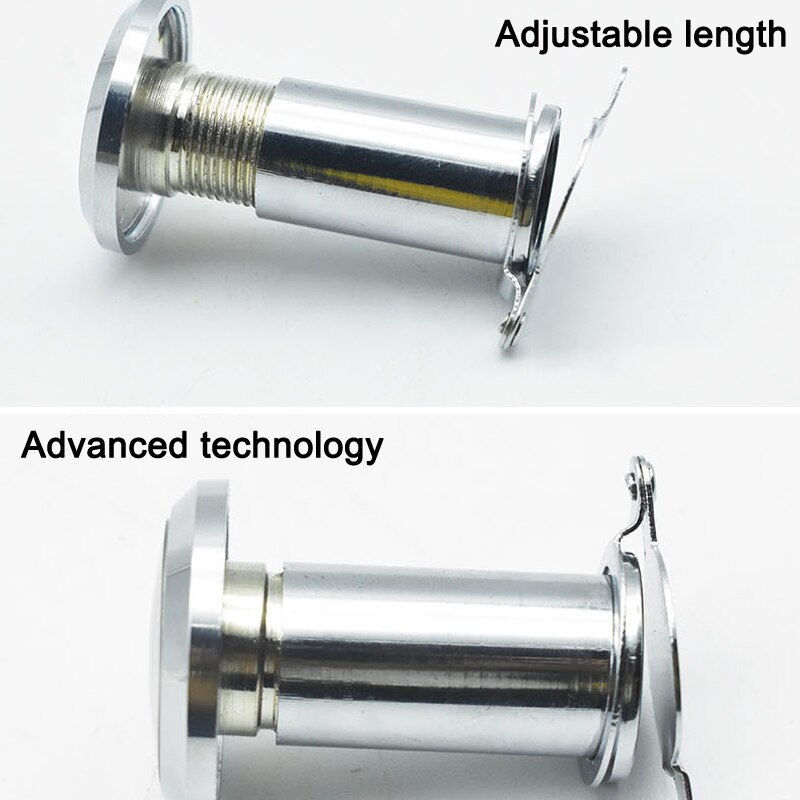 Stainless Steel Door Viewer with Cover One Way 180-220 Degree Peep Hole for Home Office