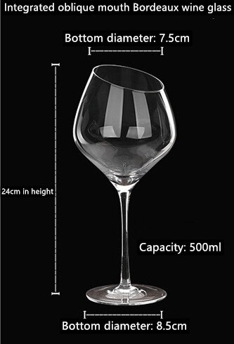 Verre à vin rouge de luxe, verre de cristal de luxe, européen haut de gamme, verre à vin de Bordeaux Oblique