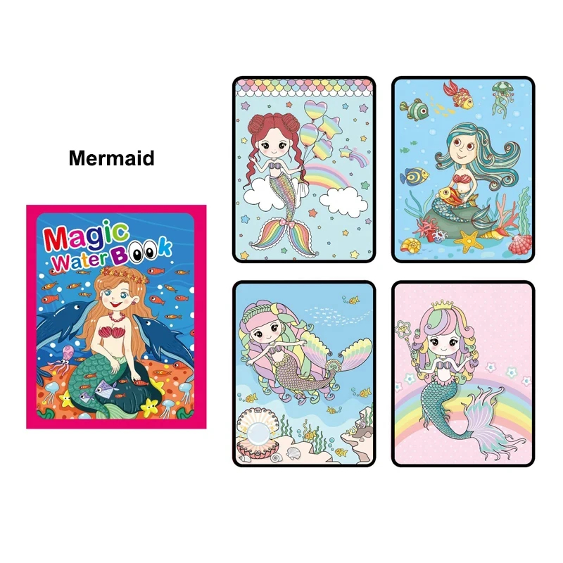 Libro mágico de pintura al agua para niños juegos Montessori libros para colorear juguetes educativos para bebés de 1 a 3 años