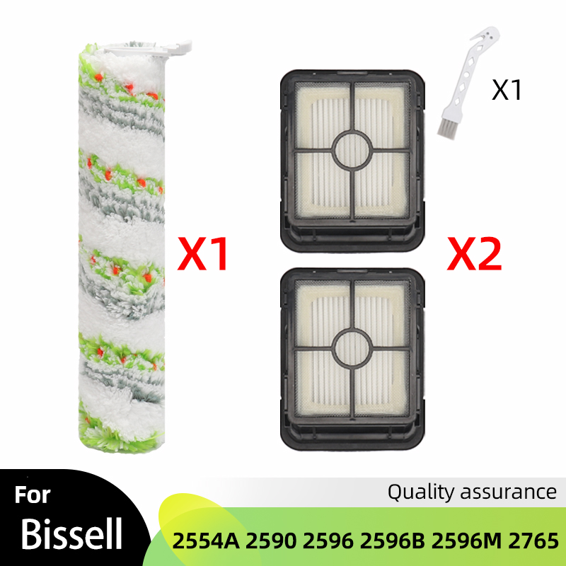 Main Brush HEPA Filter For Bissell Crosswave Cordless Max 2554 2554A 2590 2596 2596B 2596M 2765 2765F 2765Z 2767Z 2765E 2765N: Gold