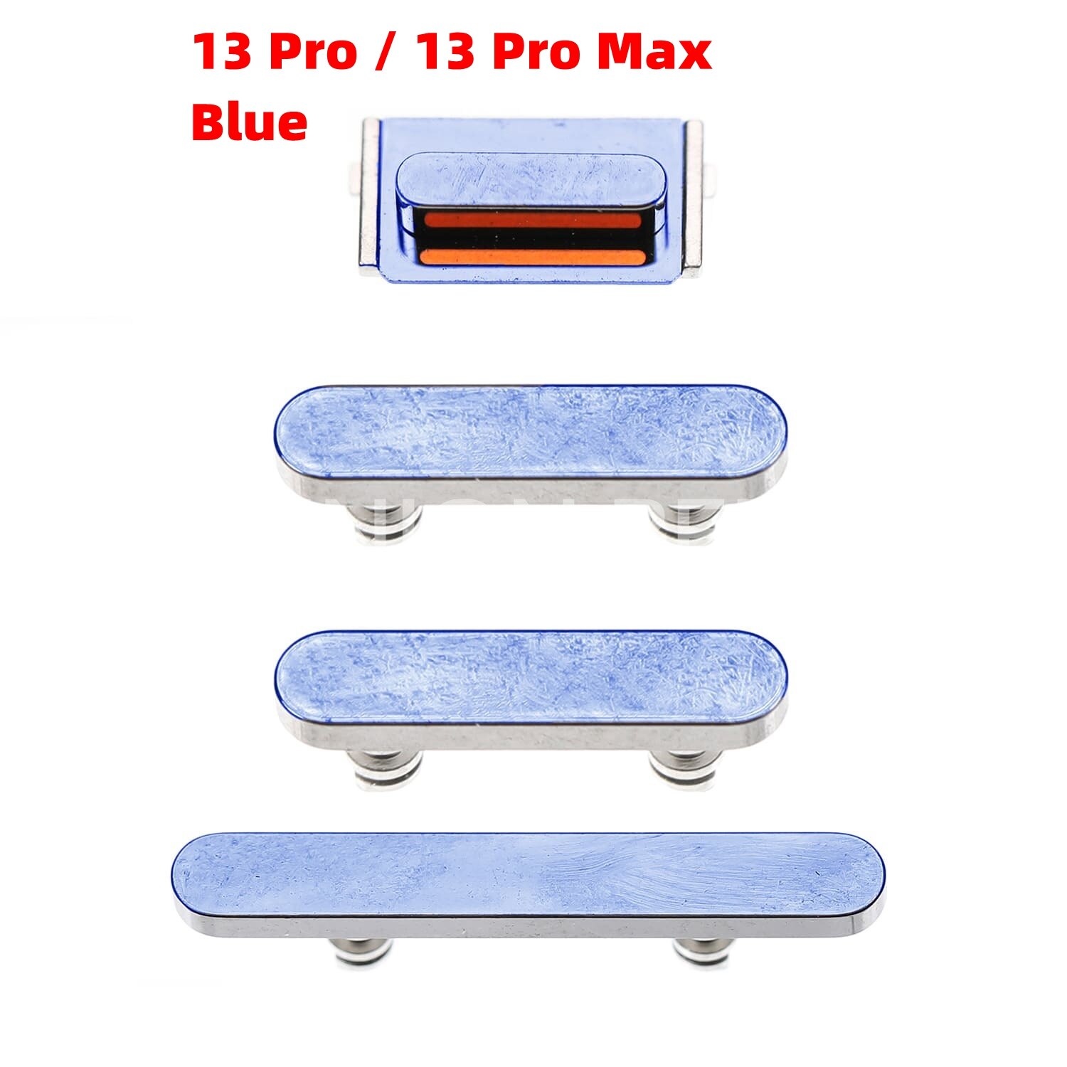 For iPhone 13 , 13 Pro Max Mini Volume Vibrate Key Switch Power Button Lock Side Button Full Set Smartphone Replacement Parts: 13Pro 13PM Blue