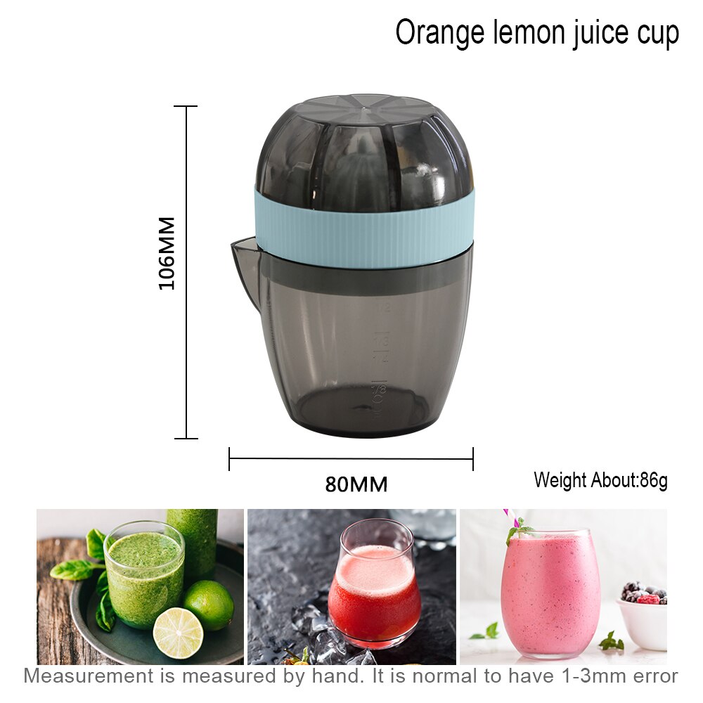 XYj Orange Lemon Juice Squeeze Tool Mini Fruit Juice Cup Random Color Household Manual Juicer Manual Food Processors Accessories
