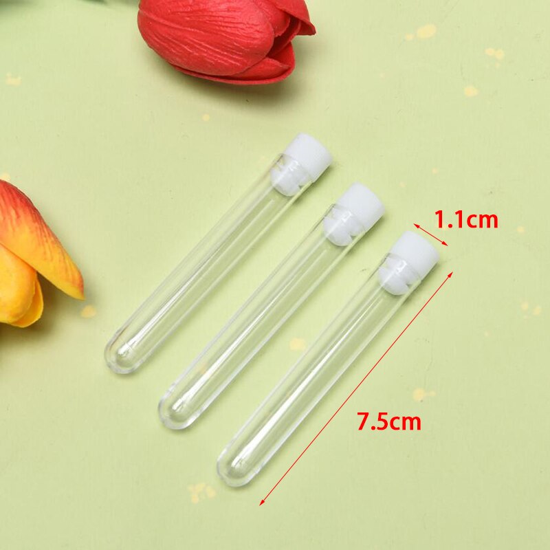 10PCS Clear Plastic Embroidery Felting Sewing Needles Container Pin Needle Storage Tubes Bottle Holder Storage Cases: 7.5cm