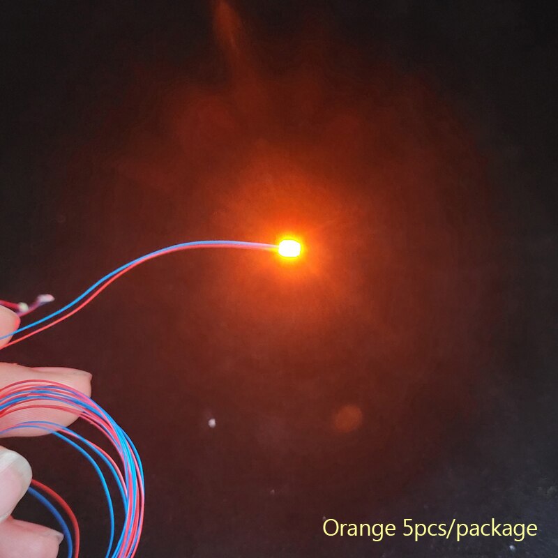 verdrahtet LED Smd 1206 3v LED Lampe Modelle Zug Vor-gelötet Mikro Litz für Zug Eisenbahn Landscapehobby Modell Bausatz Eisenbahn Beleuchtung: 1206Orange