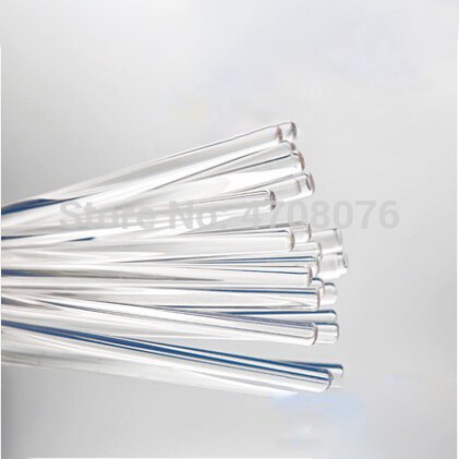 Vareta de vidro de borosilicato de Laboratório mexendo vara/muddler agitador para experimento científico de vidro transparente dia 8mm 10 pçs/lote